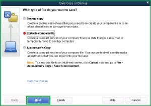 Copy The Company File To A New Location