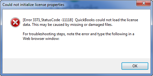 QuickBooks error 3371 error