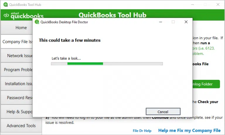 QuickBooks File doctor in QuickBooks tools hub image 2