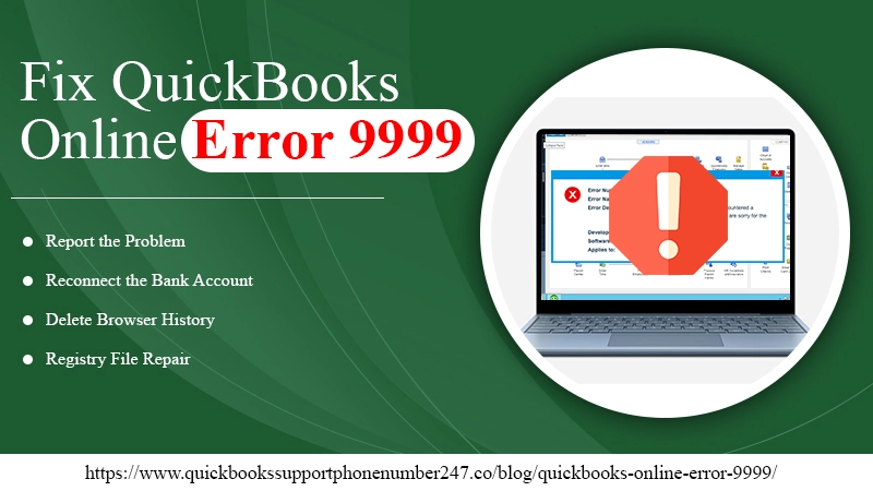 Fix QuickBooks Online Error 9999 infographics