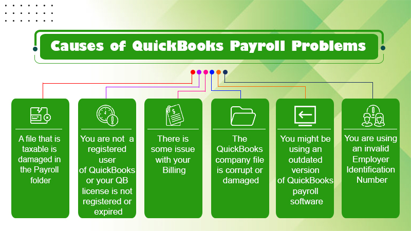 Causes of QuickBooks Payroll Problems infographics